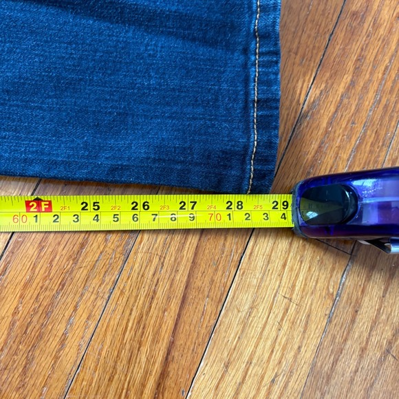 Aeropostale Womens Sz 4 Short Chelsea Bootcut Jeans Dark Wash Denim 28" Inseam - Picture 5 of 6